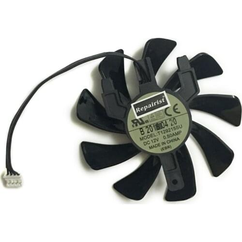 T129215SU GPU VGA Cooler Graphics Fan For Radeon Sapphire RX470D 4G D5 RX570 RX 570 ITX Video Card Cooling As Replacement