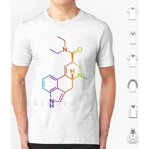 Lsd Molekül Farbig T Shirt Cotton Men DIY Print Lsd Science Chemistry Drug Nerds Geeks Biology Hofmann Party Trip