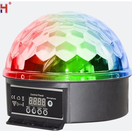 Mini Popular 27W Led Crystal Magic Ball Stage Effect Lighting Lamp Party Disco Light Soundlights Spotlight