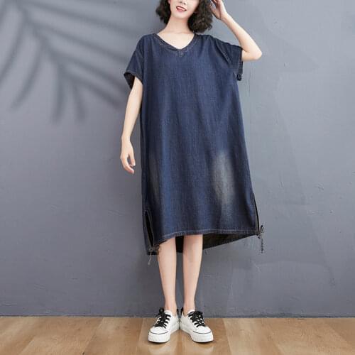 NBHUZEHUA Fashion Denim Dresses