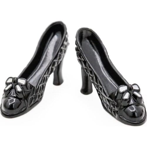 Odoria 1:12 Miniature High heels Bow Kont Womens Shoes Clothes Room Bedroom Home Set Dollhouse Accessories Doll House Decoration