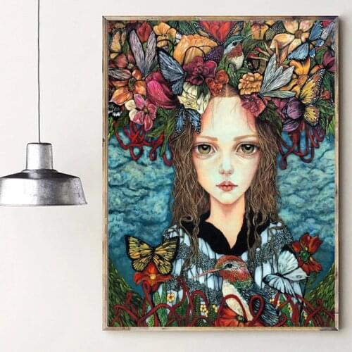 Картины девушек по номерам Outerpe China At AliExpress