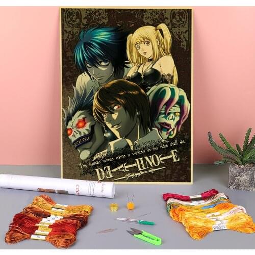 Landscape Classic Anime Series Death Note Printed Fabric 11CT Cross-Stitch Embroidery Full Kit DMC Threads Design