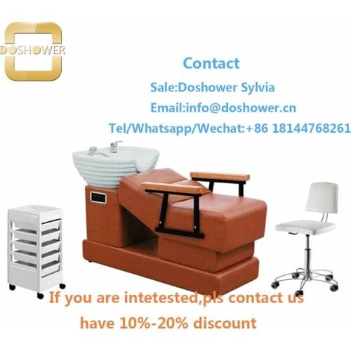 Barber shop furniture package with shampoo bowl and chair for hair shampoo bed