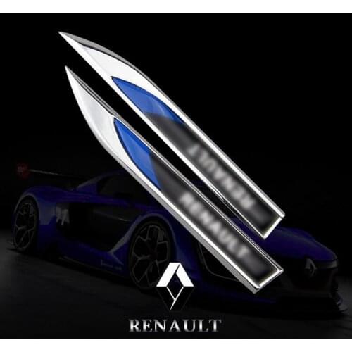 Renault Megane 3 Car Side Blade Fender Metal Protector 3D Sport Car StickersRefitting Emblem Decal Vinyl Accessory Renault Clio4