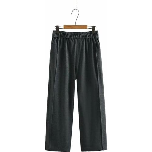 Oversize pants 2021 autumn winter high waist wide leg pants Casual black gray Beige loose trousers women