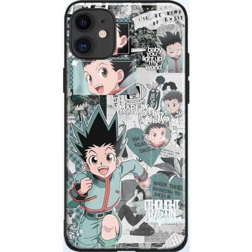 GON FREECSS HUNTER x HUNTER phone case glass shell for iPhone SE 6s 7 8 x xr xs 11 pro max Samsung S note 8 9 10 20 ultra Plus