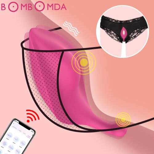 Clitoral Stimulator Portable Panty Vibrator Wireless APP Remote Control Invisible Vibrating Egg Sex Toys for Couple Long Distanc