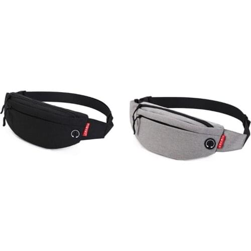 TINYAT Men Male Waist Bag Purse Casual Large Phone Belt Bag Pouch Travel Phone Bag Fanny Banana Bag Hip 4 Pockets