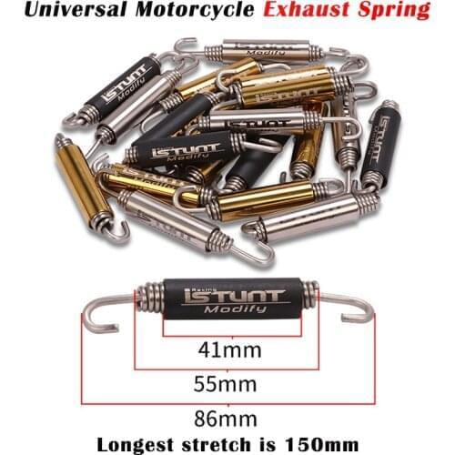 Universal Motorcycle Exhaust Spring Hooks Stainless Steel Front Middle Link Pipe1 Pcs Rotatable Metal Springs Practical Thicken