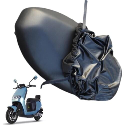 Universal Motorcycle Seat Cover with Elastic Strap for E-bike Motorbike Rainpeoof Protective Shelter Cover Sleeve 70x56cm