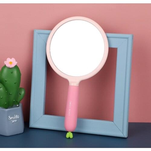 1Pc Hand Hold Cosmetic Mirror With Handle Makeup Mirror Cute Creative Vintage Hand Mirrors Makeup Vanity Mirror espelho
