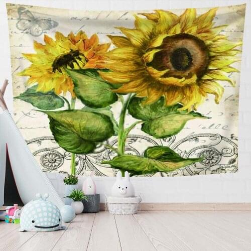 Aesthetic Anime Tapestry Wall Hanging Thin Flowers Printed Wall Tapestry Cartoon Home Bedroom Decor 0.75*1/1.3*1.5/1.5*2m 1pc