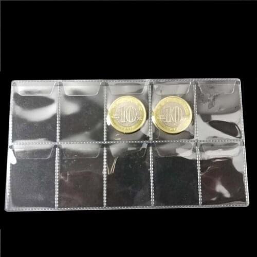 10pcs Clear Plastic Coin Bag Coin Collection Holder Protection Storage Bags Gift Package 8/10 Pocket