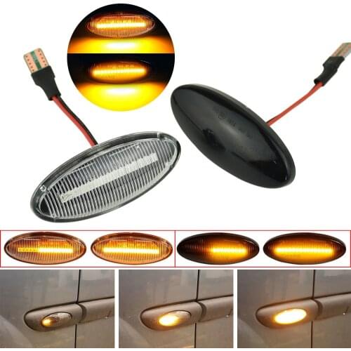 2Pcs Dynamic LED Side Marker Light Turn Signal Sequential Blinker Lamp For Opel Vauxhall Vectra B MK1 1995 1996-2002 2003