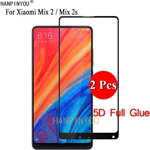 2 Pcs/Lot For Xiaomi Mi Mix 2 2s Mix2 Mix2s 5.99" 5D Full Glue Full Cover Screen Protector Tempered Glass Protective Film