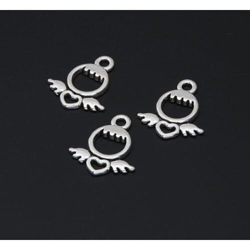 30pcs Silver Color Lovely Angels With Wings Charms Pure Angel Pendant Bracelet Necklaces Jewelry Supplies A3358