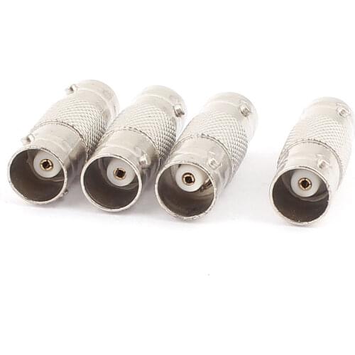 4pcs Straight BNC Female To Female CCTV Camera RG59 Coax Cable Adapter Connector