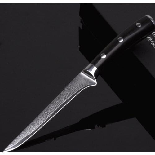 6inch Boning Knife Japanese vg10 Damascus Steel Super Sharp Blade Fish Filleting Meat Slicer Kitchen Knife with Ebony Handle 23