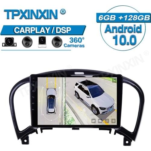 6+128G For Nissan Juke 2011-2018 Android Car 360 HD Auto Surround View Camera Car Multimedia Player Stereo Radio GPS Navigtion