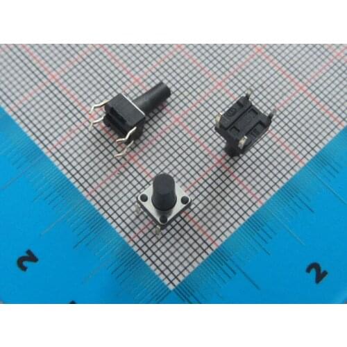 Free shipping 1000pcs High quality DIP Horizontal 4Pins micro touch switch/button switch 6*6*11MM Tactile Switches Cooper feet