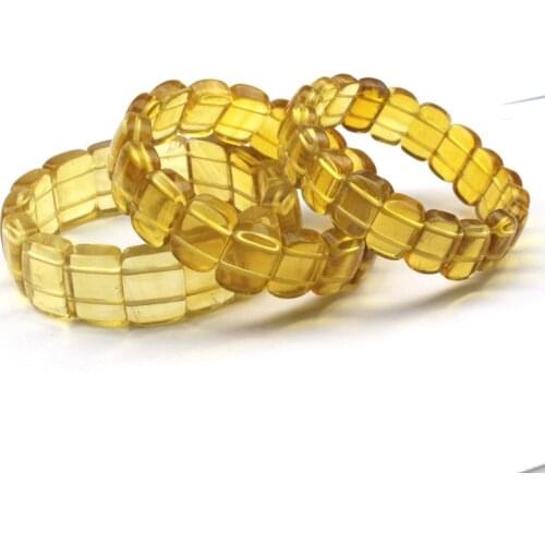 Yellow fluorite stone beads bracelet natural fluorite bracelet DIY jewelry for woman for gift wholesale