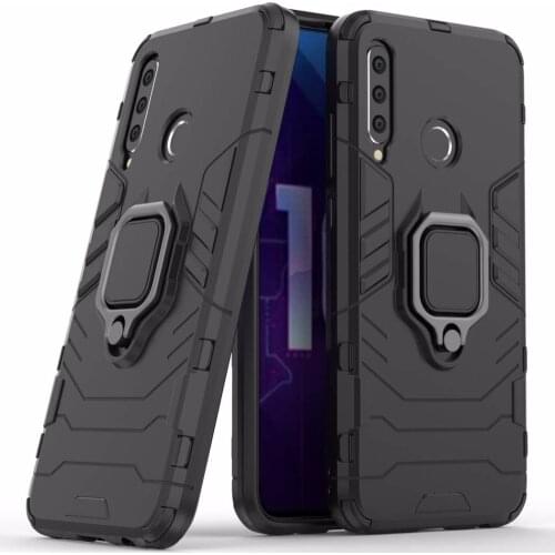 Case on for Huawei Honor 10i Case Honor 10 Lite Car Holder Ring Armor Bumper Shockproof Hard Cover for Honor 10X Lite