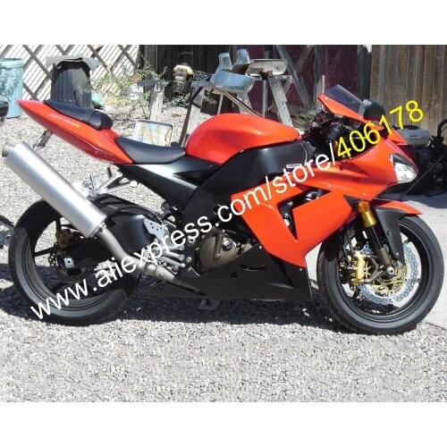 Customized Paint Fairing For Ninja ZX-10R 2004 2005 ZX10R 04 05 Red Black ABS Fairing Set (Injection Molding)