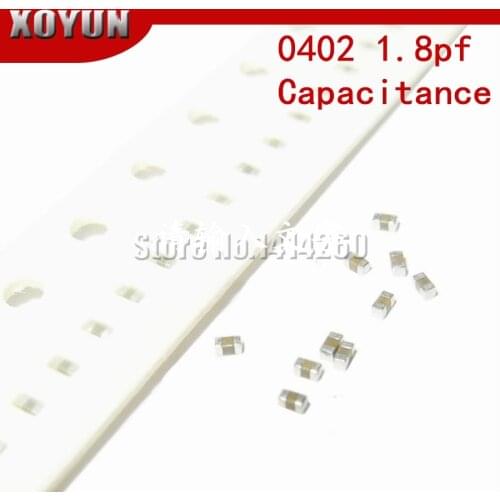 100pcs 0402 1.8pf 1R8 50V X7R 10% SMD ceramic capacitor MLCC