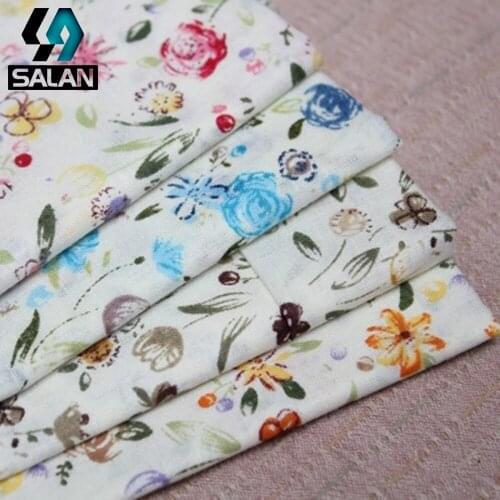 Korean version of pure cotton plain olive leaf clothing fabrics wholesale printing women 's apron shorts cloth