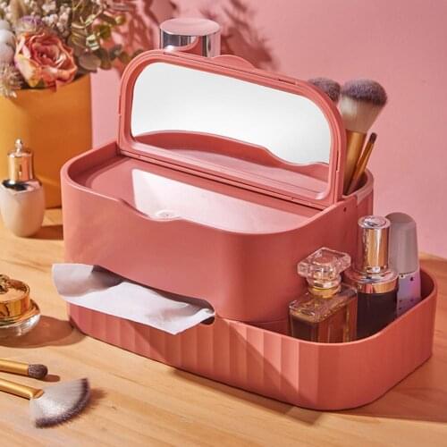 Cosmetics Storage Box 4 Colour Multifunction Table Napkin Holder Remote Control Storage Tissue Box for Living Room