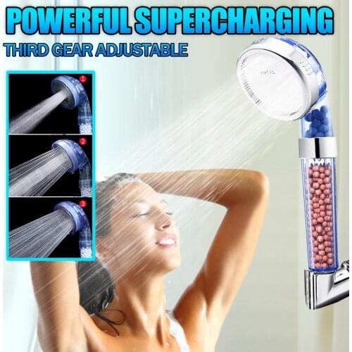 Shower Head 3 Modes Lemon-Fragrance Filtering Shower-Spa Massage Shower Shower High Pressure Anion Filter Bath Head Water Saving