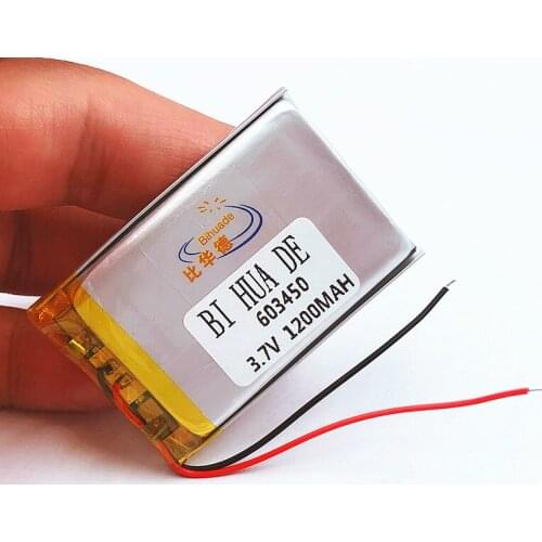 Li-po 3.7V,1200mAH,[603450] PLIB; polymer lithium ion / Li-ion battery for GPS,mp3,mp4,mp5,dvd,,model toy