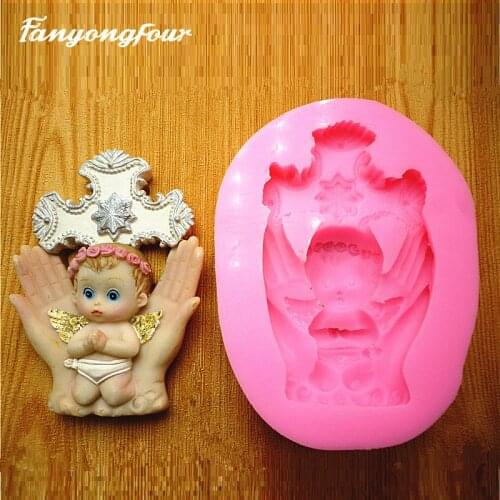 Small Angel Silicone Mold Cake Mold Chocolate Gypsum Candle Soap Candy Mold Free Shipping