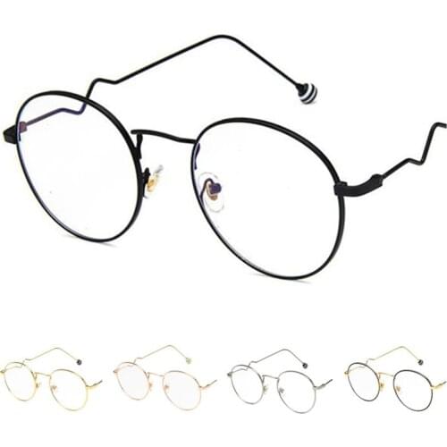 Fashion Anti-Blue Glasses Women Rainbow Lollipops Optical Eyewear Wave Temple Spectacles Alloy Frame Eyeglasses