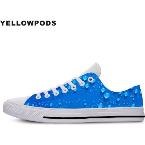 New Canvas Men Casual Shoes 2019New Blue Water Droplets Men/Women 3D Print Autumn Winter Unisex Off White Shoes Man