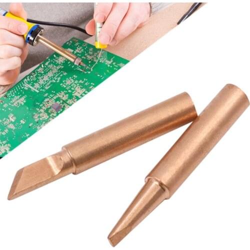 5pcs Internally Heated Bare Copper Soldering Iron Tip 900M-T Pure Copper Soldering Tip Set Lead-free BGA Soldering Tool Parts