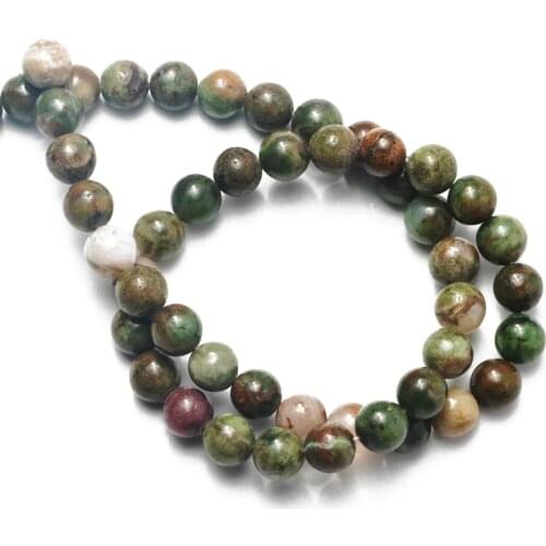 Wholesale Natural Stone Green Fancy Jaspers Loose Beads 6mm 8mm 10mm DIY Making Bracelet Necklace Jewelry Accessories