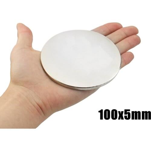 1pcs 100x5mm Super Powerful Strong Bulk Small Round NdFeB Neodymium Disc Magnets Dia 100mm x 5mm N35 Rare Earth NdFeB Magnet