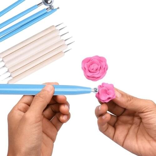 NHBR 10 Piece Ball Styluses for Mandala Rock Painting Pottery Clay Craft Embossing Art Dotting Tools