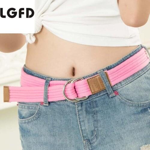 New male unisex women canvas belt leisure and business belt buckle jeans outdoor bicyclic cotton canvas belt