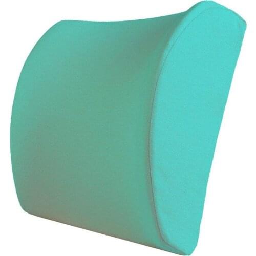 Custog Memory Foam Pillow Seat Cushion Waist Support Back Cushion For Office Chair Orthopedic Health Care Chair Pad Turquoise