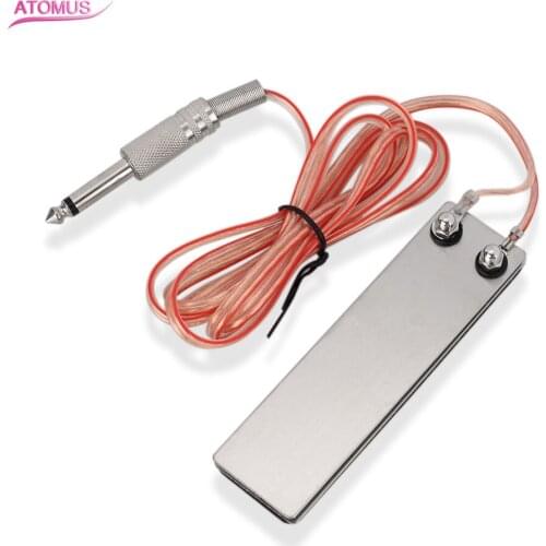 Pro New Mini Stainless Steel Foot Switch Pedal & Clip Cord Tattoo Power Supply Tattoo Accessory Tools Permanent Makeup Body Art