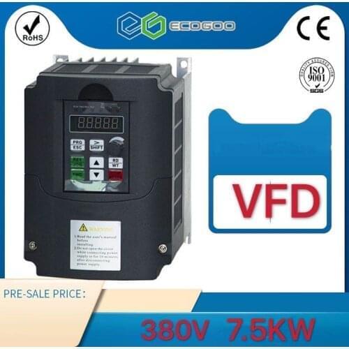 Spindle inverter ac drive 7.5kw/11KW 380V frequency converter 3 phase frequency inverter for motor speed controller VFD