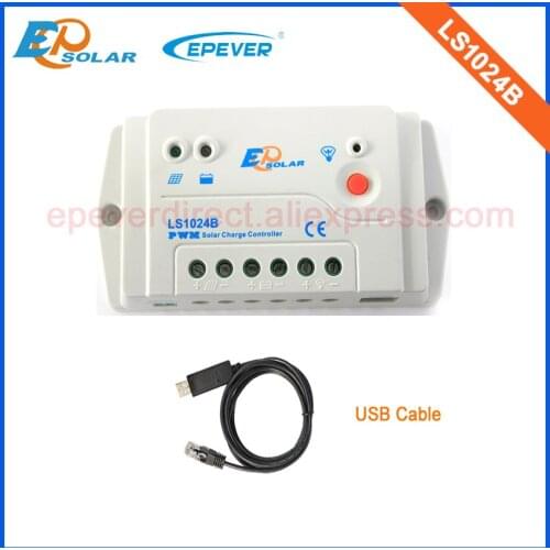 Solar Controller with USB cable connect PC for real-time monitoring LS1024B 10A EPEVER solar panels system Max 300W power