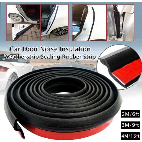 2M/3M/4M Z Shape type Car Door Seal Strip Rubber Noise Insulation Anti-Dust Soundproof Car Seal Strong Adhensive Cleaning Tools