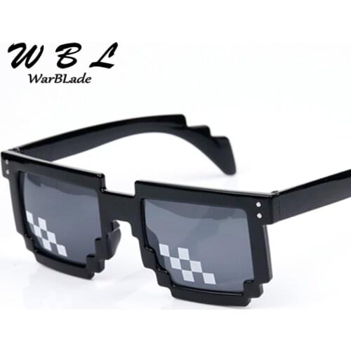 WarBLade High Quality Sacred Objects Life Sun Glasses Hot Sell Plus Size Polygonal 8 Bits Style Pixel With Glasses