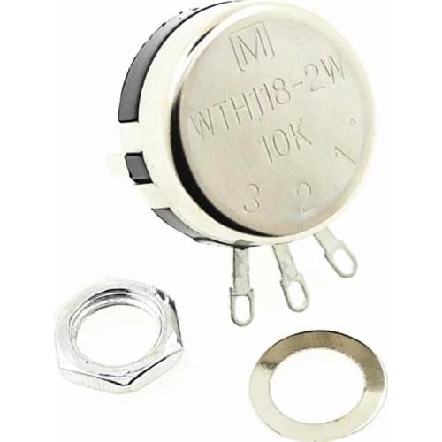WTH118-1A 2W 1K 2K2 4K7 10K 22K 47K ohm Rotary Taper Potentiometer with knob 2 Watts for resistance input solid state relay SSR