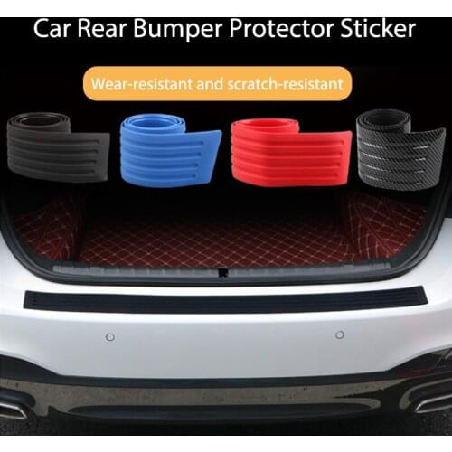 Car Back Bumper Protector Sill Plate Car Styling Rear Bumper Protector Guard Sticker Rubber Strip SUV Trim Cover Car Accessories