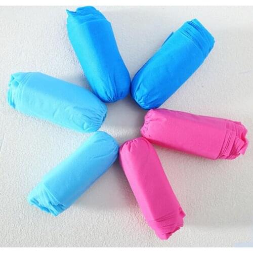 100pcs Overshoes/Shoe Covers Boot Protectors Thick Anti-Slip Sole Liquid-Proof Disposable